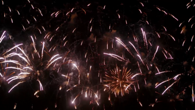 大气梦幻烟花爆炸舞台4k视频