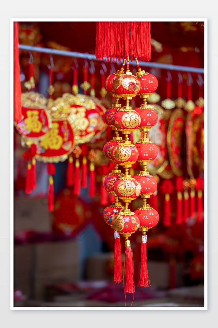 春节红色装饰品灯笼图片图片