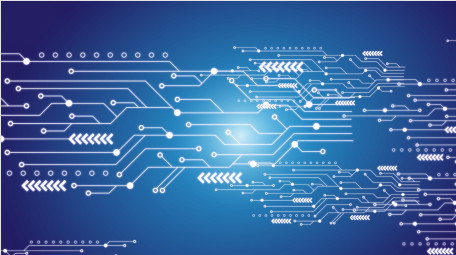 蓝色科技半导体电路图背景视频