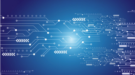 蓝色科技半导体电路图背景视频