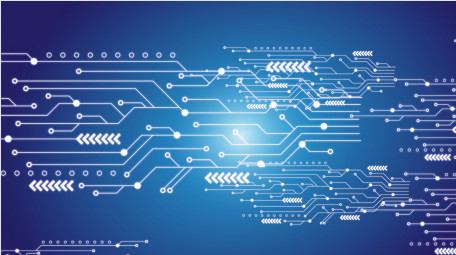 蓝色科技半导体电路图背景视频