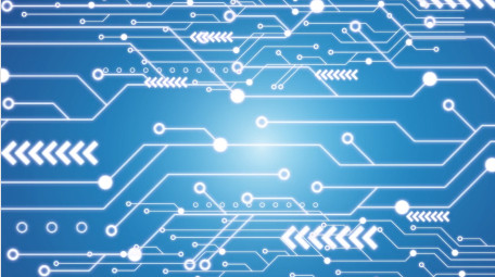 蓝色科技半导体电路图背景视频