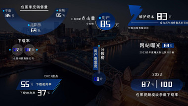 简洁大气数据字幕展示AE模板