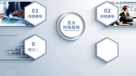 简洁企业科技图文分类AE模板