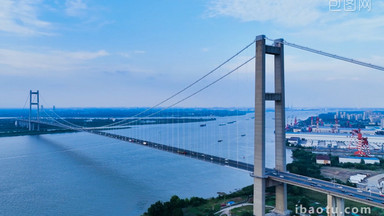 城市地标镇江润扬大桥4K航拍