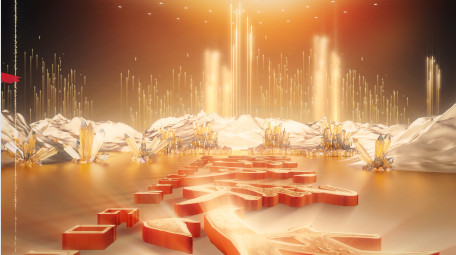 红金大气党政图文片头AE模板