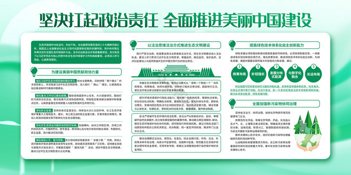 加强生态环境保护弥散展板二件套