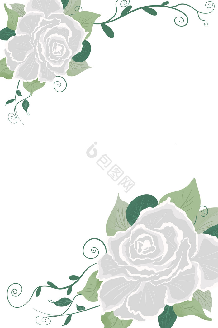 花朵玫瑰妇女节装饰边框