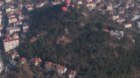 城市青岛信号山网红打卡地标航拍