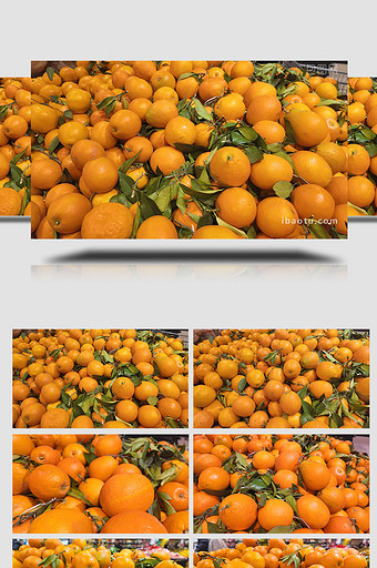 农产品超市售货架上的柑橘实拍图片