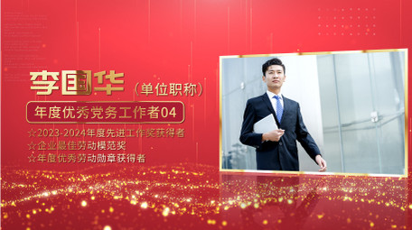 大气<strong>党政</strong>颁奖人物介绍AE模板