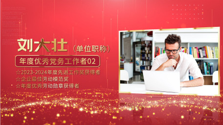 大气<strong>党政</strong>颁奖人物介绍AE模板