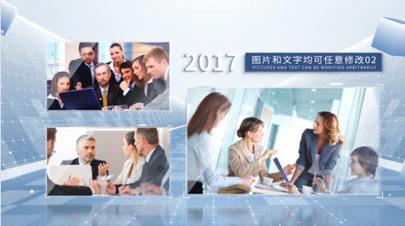 简洁三维企业<strong>图文</strong>展示AE模板