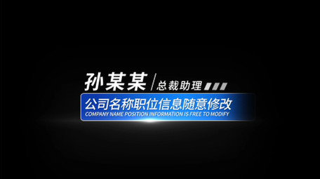 大气简约商务人名字幕条