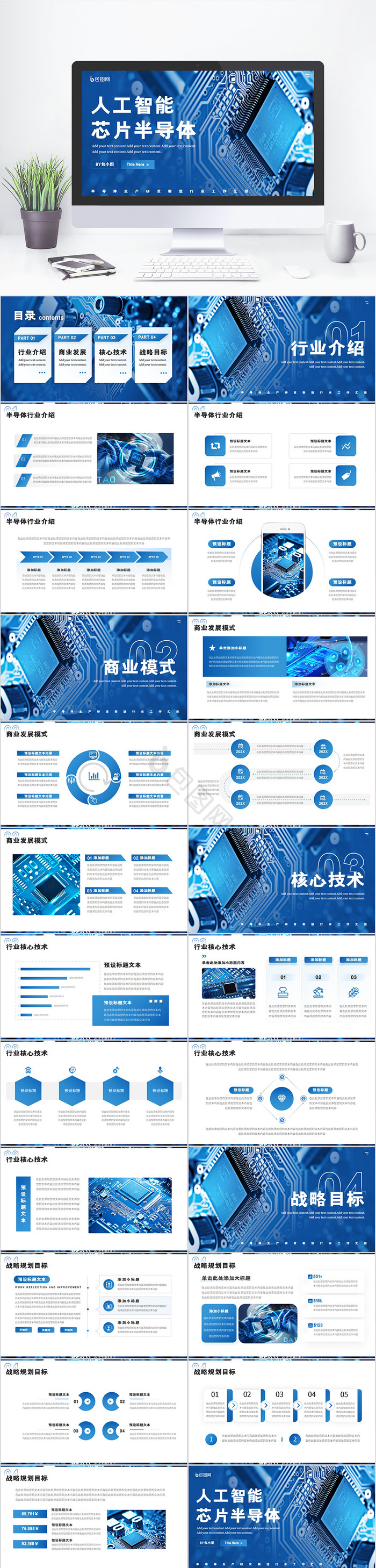 智能芯片半导体年终汇报PPT