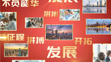 红金<strong>图文</strong>穿梭片头pr模板