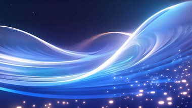 蓝色科技线条背景视频