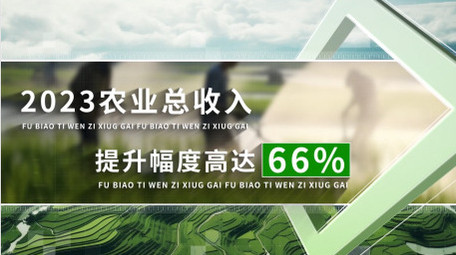 简洁乡村振兴数据展示AE模板