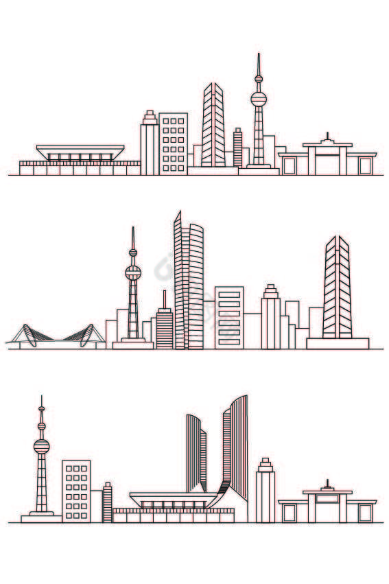 南京城市建筑线条