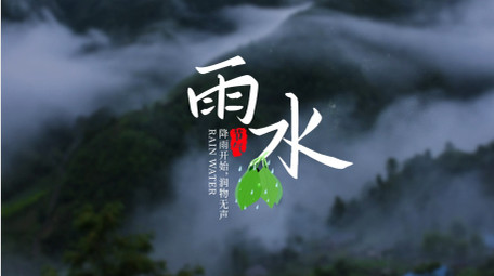 二十四节气古风粒子飘散字幕条