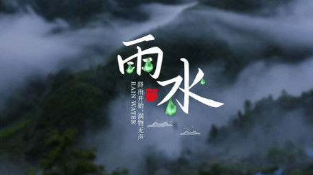 二十四节气古风粒子飘散字幕条