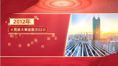 <strong>党政</strong>大事迹<strong>图文</strong>AE模板