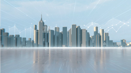 未来派城市摩天大楼图文AE模板