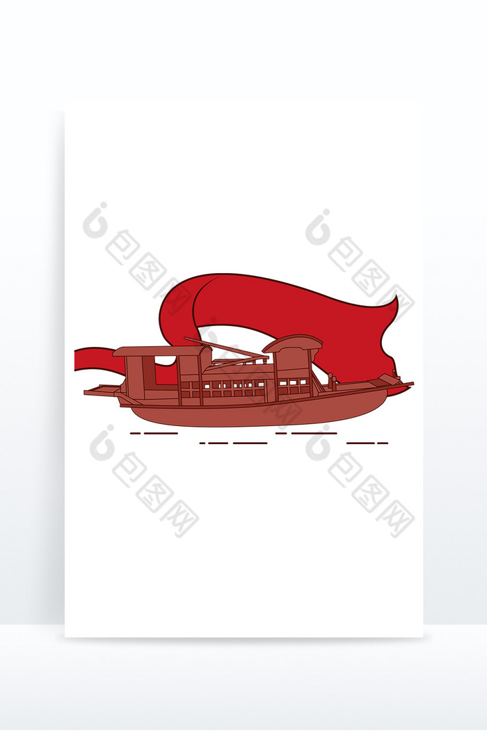 红船精神红绸图片图片