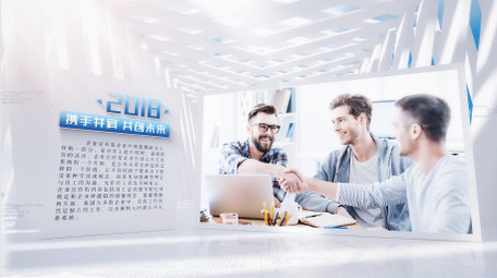 简洁企业科技图文宣传AE模板