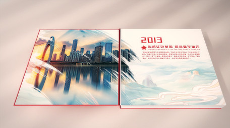 翻书效果党政图文展示AE模板