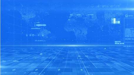 蓝色科技三维空间感背景视频