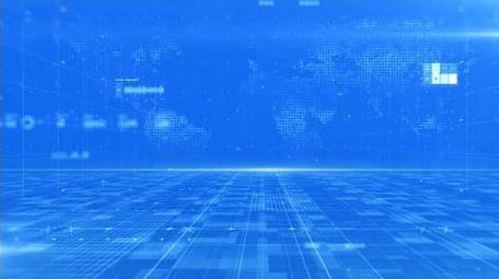 蓝色科技三维空间感背景视频