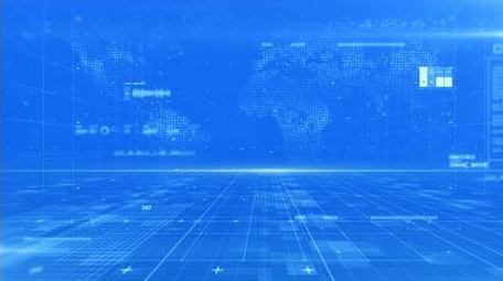 蓝色科技三维空间感背景视频