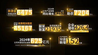 简洁商务数据展示字幕条