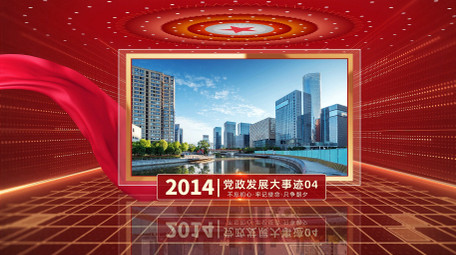 <strong>党政</strong>发展大事记<strong>图文</strong>开场AE模板