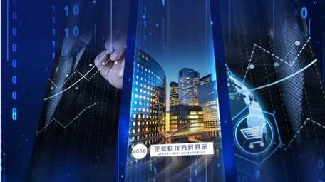 蓝色<strong>科技图文</strong>分屏动画AE模板