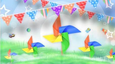 卡通炫彩童话世界背景视频