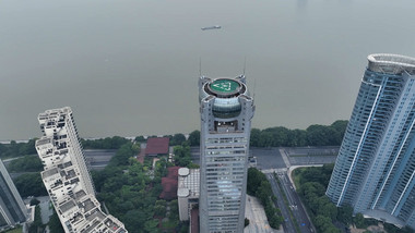 杭州地标杭州天元大厦4K航拍