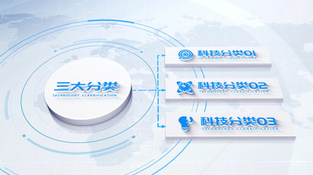 简洁科技板块数据分类AE模板