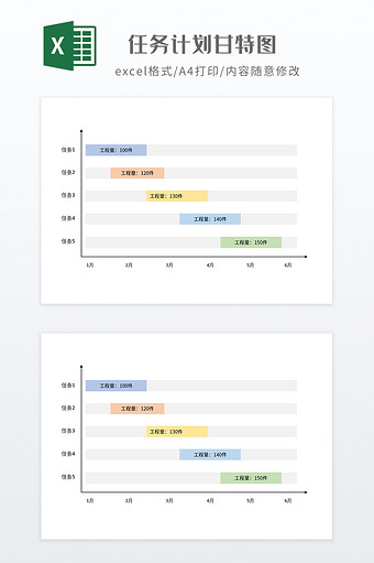 实用任务计划甘特图图片