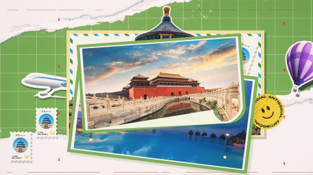 卡通风格旅游<strong>图文</strong>展示AE模板