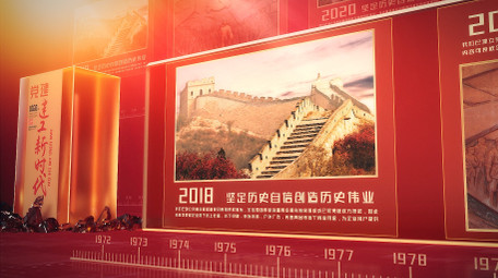 立体党政照片墙图文展示AE模板