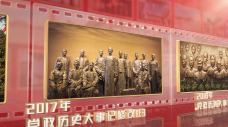 立体党政照片墙图文AE模板