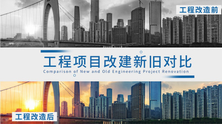 简洁项目改造前后对比AE模板