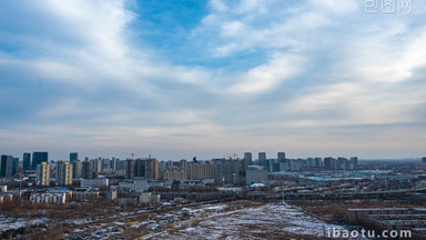 大气北京城市俯瞰实拍延时