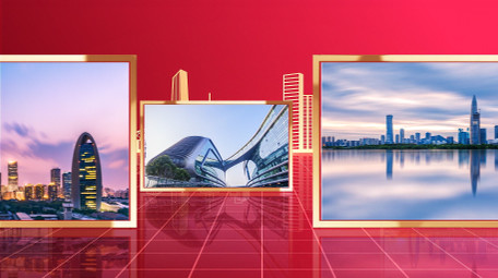 党政照片墙展示开场AE模板