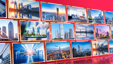 党政照片墙展示开场AE模板