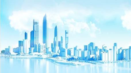 云层穿梭城市宣传片头AE模板