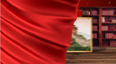 红色党政图文改造对比AE模板