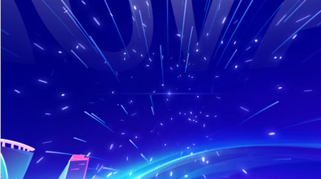 蓝色科技商务会议主KV模板